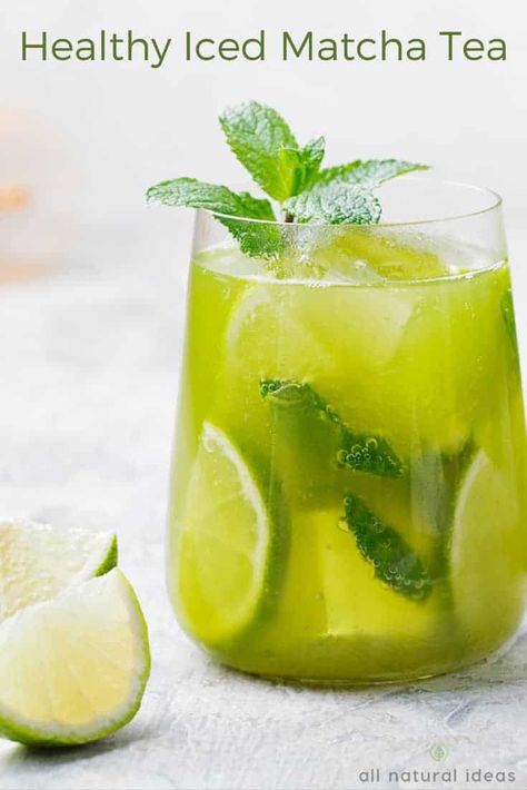 Tea Drink Recipes, Green Tea Recipes, Matcha Drink, Tea Drinks, Matcha Recipe, Iced Tea Recipes, Iced Matcha, Healthy Drink, Green Tea Powder