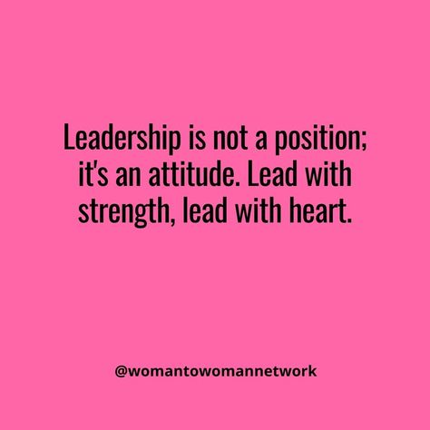 True leadership isn’t about titles or positions—it’s about your attitude. Lead with strength, lead with heart, and inspire those around you. 💪❤️ Join us at Woman to Woman Network, where we empower each other to lead with purpose. Visit womantowomannetwork.com to learn more! #Leadership #Empowerment #WomanToWomanNetwork Women In Leadership Quotes, Women Leadership, Woman To Woman, Sister Circle, Leader Quotes, Women In Leadership, Leadership Quotes, Personal Brand, Woman Quotes