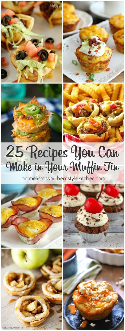 25 Recipes You Can Make in Your Muffin Tin HERO Mini Muffin Tin Recipes, Muffin Cups Recipes, Muffin Pan Recipes, Tin Recipes, Fingerfood Party, Savory Muffins, Muffin Tin Recipes, Baking Muffins, Muffin Tins