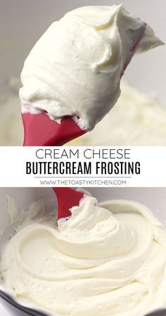 Cream cheese buttercream frosting recipe - by The Toasty Kitchen. Cream cheese buttercream frosting is a smooth and rich frosting that's perfect for your next cake or cupcake recipe. Cream cheese frosting pairs perfectly with any flavor of cake or cupcake you can imagine! #frosting #creamcheesefrosting #creamcheese #creamcheesebuttercream #buttercreamfrosting #silkyfrosting #smoothfrosting #frostingrecipe #easyfrosting #cakefrosting #cupcakefrosting #creamcheesefilling #recipe #homemade Cream Cheese Frosting No Butter, Frosting No Butter, Cream Cheese Buttercream Frosting, Cream Cheese Frosting Cake, Frosting Recipes Easy, Cream Cheese Buttercream, Cake Frosting Recipe, Homemade Frosting, Cream Cheese Frosting Recipe