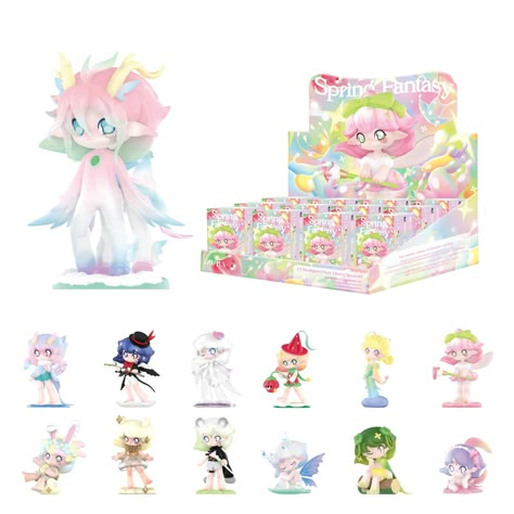 PRICES MAY VARY. POP MART Azura Spring Fantasy Figures: Blind box toys are collectibles that come in a sealed box, with the content unknown to buyers until they open it. This collection contains 12 regular figures, and 1 hidden edition (Spring). Random Design: Each blind bag is randomly arranged. You may get the hidden edition in any single box with a probability of 1/144. Acquiring 3 boxes does not promise that the toys enclosed within them will be non-duplicated. So if you get it, congratulati Cyclone Art, Blind Box Figures, Fantasy Figures, Pop Mart, Anime Figurines, Blind Bags, Mystical Creatures, Blind Box, Birthday Gifts For Girls