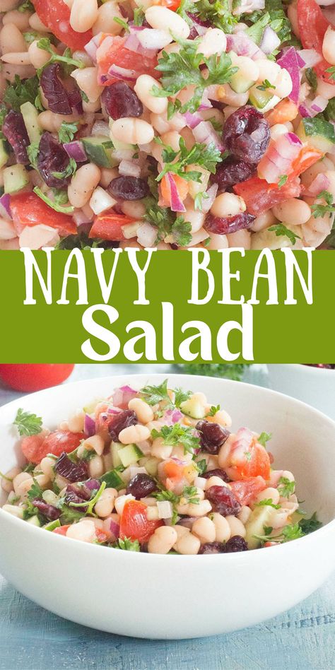 Navy Bean Recipes, Beans Salad, Navy Beans, Farmers Market Recipes, Quick Salads, Thanksgiving Recipe, Navy Bean, Vegan Thanksgiving Recipes, Vegetarian Salads