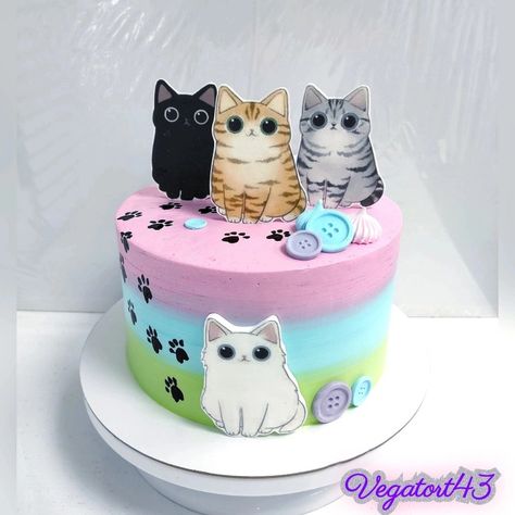 Gato Cake, Buttercream Cake Decorating, Vevey, Cute Laptop Stickers, Gotcha Day, Puppy Birthday, Dog Birthday Party, Cat Cake, Dog Party