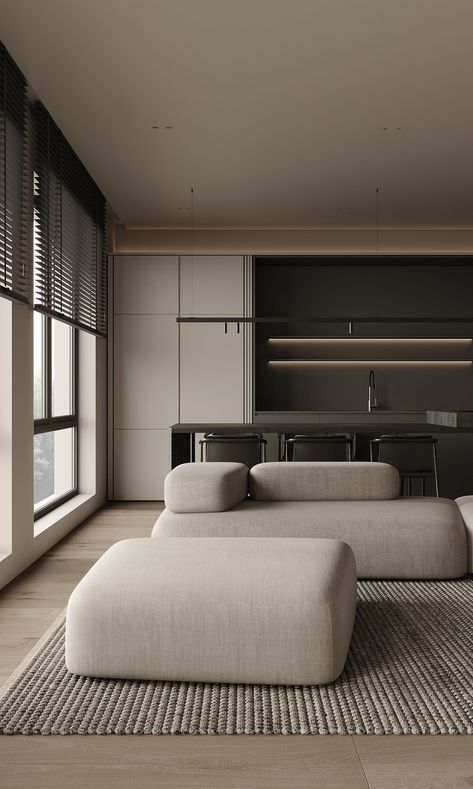 Condo Interior Design, Condo Interior, تصميم للمنزل العصري, 아파트 인테리어, Style Loft, Minimalism Interior, Architecture Visualization, House Interior Decor, Living Room Grey