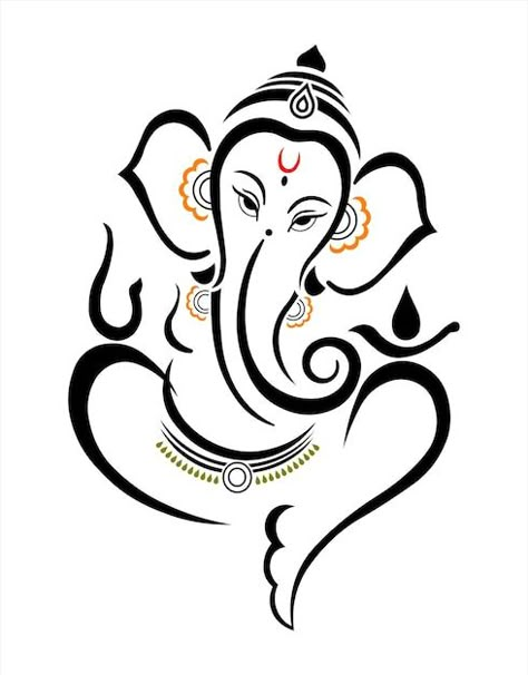 Ganesh Ji Painting, Ganpati Drawing, Ganesha Artwork, Accessories Design Sketch, Shadi Card, Ornament Crochet, Ganesha Drawing, Arte Yoga, Ganesh Art Paintings