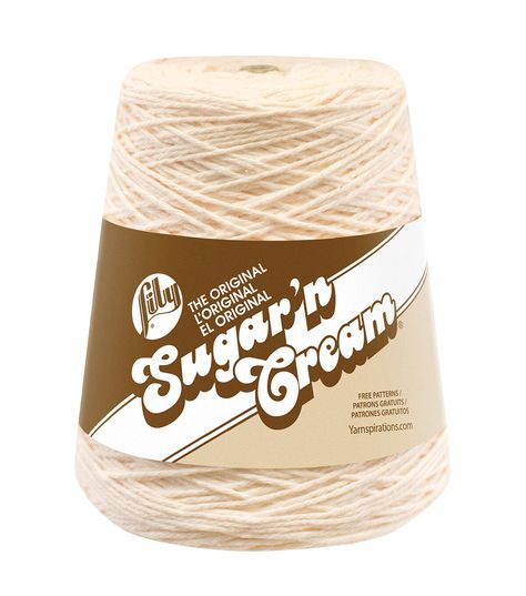 Lily Sugar'n Cream Cotton Cone yarn is a natural, 100% USA - grown cotton yarn The perfect choice for your kitchen and home decor needs, and craft projects Lily Sugar'n Cream is a versatile worsted weight yarn, that’s great for small projects like dishcloths and potholders, to home decor staples like afghans! Available in a wide variety of shades, including neutrals, brights, and pastels Conveniently machine washable and dryable for easy careContent: 100% CottonBall Size Solids: 400g / 14oz, 616 Sugar And Cream Yarn, French Market Bag, Yarn Twist, Knitting Gauge, Small Projects, Cotton Ball, Joanns Fabric And Crafts, Crochet Home, Worsted Weight Yarn