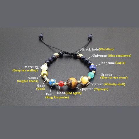 Planet Bracelet, Solar System Bracelet, Solar Energy Diy, Star Bangle, Solar System Planets, Cheap Bracelets, Solar Energy Panels, Creative Diy Gifts, Universe Galaxy