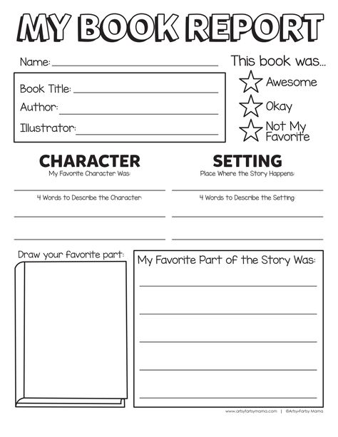 Book-Report-Template.pdf - Google Drive 5th Grade Books, 2nd Grade Books, 3rd Grade Books, Book Report Template, Elementary Books, Book Review Template, 2nd Grade Classroom, Homeschool Learning, Reading Log