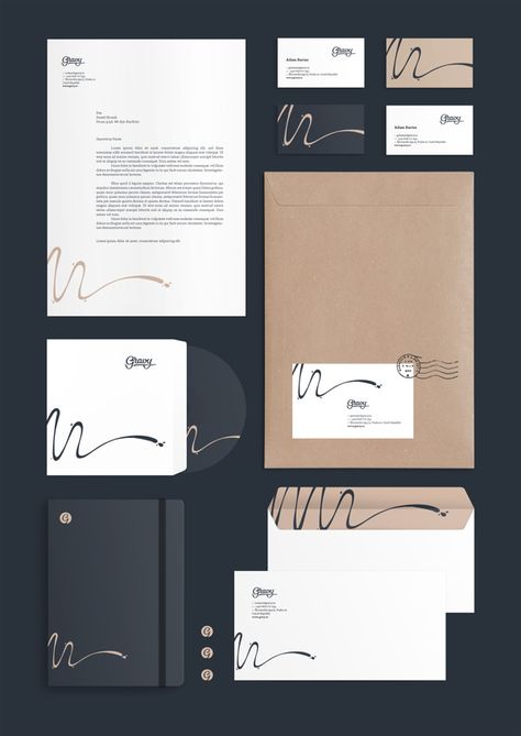 https://www.behance.net/gallery/15660781/Gravy-Creative-Studio Letter Head Design Creative, Letter Heads Design Creative, Business Stationary Design, Creative Stationery Design, Gallery Identity, Letterhead Design Inspiration, Business Identity Design, Letter Head Design, Ci Design