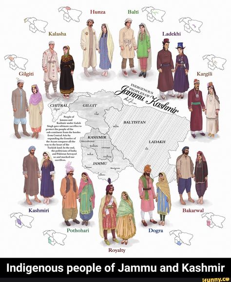 Royalty Indigenous people of Jammu and Kashmir - Indigenous people of Jammu and Kashmir - iFunny :) Jammu And Kashmir Traditional Dress, Kashmir People, Kashmir Winter, Kashmir Map, India Pic, Kashmir Tourism, Ias Study Material, Indian Culture And Tradition, Caged Bird