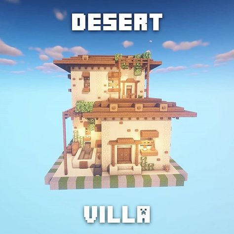 Fresh Minecraft Builds on Instagram: “Beautiful villa from @minecraft.nuec ! Check him out, such high quality builds! 😍” Minecraft Dessert House, Minecraft Sand House, Minecraft Beautiful, Chalet Minecraft, Desert Villa, Minecraft Desert, Minecraft Village Ideas, Construction Minecraft, Minecraft Building Guide