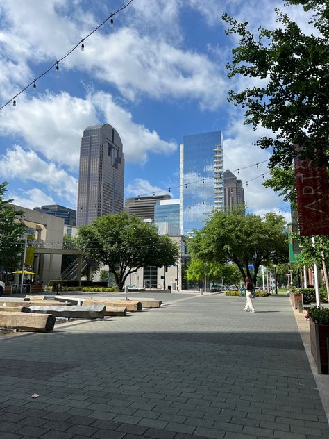 Buildings in downtown dallas texas on a spring morning Downtown Dallas Texas, Spring Morning, Summer Things, Downtown Dallas, Galveston, Night Aesthetic, American Dream, Dallas Texas, Places Around The World