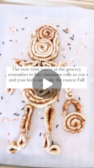 KATIE CORLEY on Instagram: "Comment LINK for recipe tips. 💀  NO BONES ABOUT IT! The easiest cinnamon roll skeleton we ever did create! Weezie LOVED this activity and we had a blast making it together.   Watch til the end and Screen shot the full skeleton if you need a guide or get creative! You can’t go wrong with this spooky treat." Skeleton Cinnamon Rolls, Full Skeleton, No Bones About It, Spooky Treats, Easy Cinnamon, Cinnamon Buns, Easy Fall, Cinnamon Roll, Having A Blast