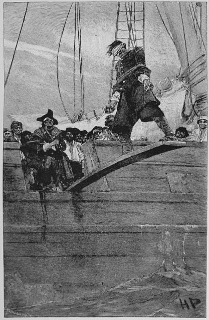 How Walking the Plank was Mostly a Myth Robin Hobb, Howard Pyle, Golden Age Of Piracy, Long John Silver, Walking The Plank, Monkey Island, Pirate Art, Sea Captain, Litho Print