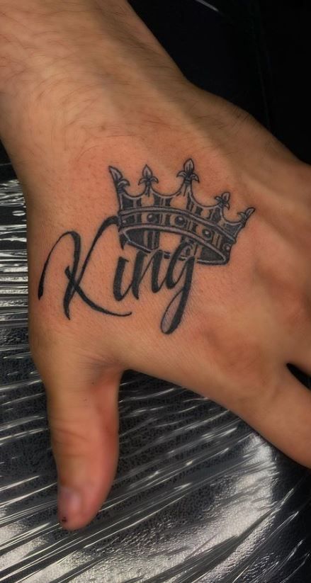 Crown Neck Tattoo, Crown Hand Tattoo, Self Made Tattoo, Crown Tattoo Men, King Crown Tattoo, Alas Tattoo, Crown Tattoos, Crown Tattoo Design, Realistic Tattoo Sleeve