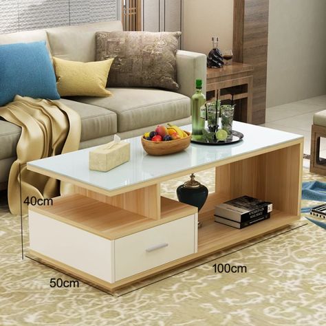 Modern Coffee Table журнальный столик Creative Furniture Tempered Glass Living Room Table Small Apartment Rectangular Table _ - AliExpress Mobile Plywood Centre Table Design, Modern Table Centerpieces, Glass Table Living Room, Centre Table Design, Centre Table Living Room, Meja Sofa, Glass Living Room, Sofa Table Design, Tea Table Design