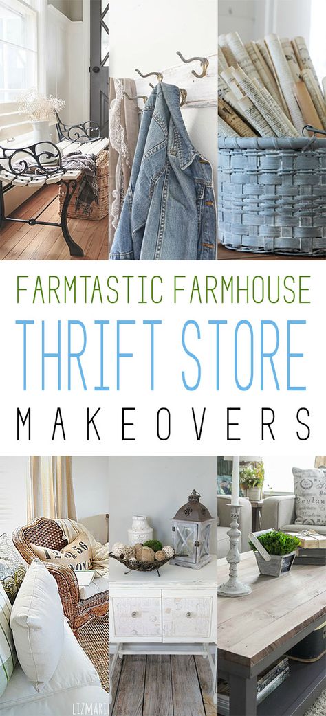 Farmtastic Farmhouse Thrift Store Makeovers - The Cottage Market Farmhouse Thrift Store Makeovers, Thrift Store Makeover, Design Café, Cottage Market, House Design Ideas, Shabby Chic Vintage, Farmhouse Chic, The Cottage, Farmhouse Design