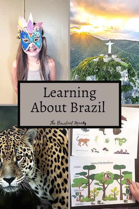 Information, activities, crafts, recipes, resources, and more for learning about Brazil with your kids or students. Includes a free printable layers of the Amazon Rainforest activity! South America Activities For Preschool, Brazil Preschool Activities, Amazon Rainforest Activities, Amazon Rainforest Crafts For Kids, Brazil Crafts For Preschool, Amazon Rainforest Crafts, Brazil Activities For Kids, South America Crafts For Kids, Brazil Crafts For Kids