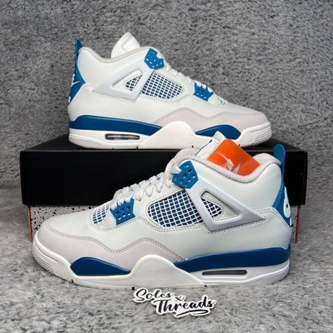 Item: Air Jordan 4 Retro 'Industrial Blue' Men Sneakers Style Code: Fv5029-141 Condition: 100% Authentic. Brand New With Box. Never Worn Size: 9.5 Men's Color: Industrial Blue/White/Grey Seller Notes: -100% Trusted Seller. Your Satisfaction Is Very Important To Me! -Orders Before 8am Pst Will Ship Out Same Day; Orders After 8am Pst Will Ship Out Next Business Day, Guaranteed!(Special Requests Available, Please Ask!) -Shipping From California -Bundles Available!!! -All Sales Are Considered Final. Retro 13 Jordans, Blue And White Sneakers, Jordans 4, Pretty Sneakers, Industrial Blue, Blue Jordans, Jordan 4s, Preppy Shoes, Pretty Shoes Sneakers