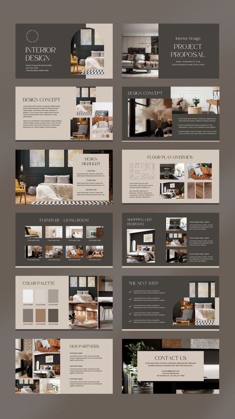 Interior Design Catalogue Layout, Interior Design Presentation Powerpoint, Interior Presentation Design, Interior Designer Presentation, Interior Design Portfolio Ideas, Professional Interior Design Portfolio, Interior Design Project Presentation, Interior Brochure Design, Interior Design Catalogue