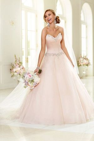 Gorgeous strapless wedding gown by @stellayorkbride Link Reference, Draped Wedding Dress, Sweetheart Bridal Gown, Sweetheart Bridal, Discount Wedding Dresses, Dream Fashion, Pink Wedding Dresses, Stella York, 2015 Wedding Dresses