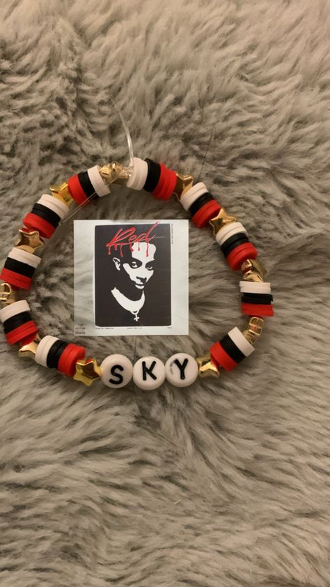 playboi carti bracelet inspired by the song sky btw i made this by myself pls asks befor selling or posting my product thanks ily‼️ Bracelet Inspired, By Myself, Comfort Zone, The Song, Songs, Bracelet, Red