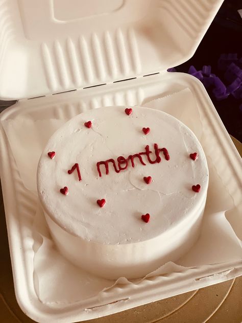 1 Month No Contact Cake, Bento Cake Calendar Design, Monthsary Bento Cake, One Month Cake Baby Boy, 1 Month Cake Ideas, One Month Anniversary Cake, 1month Birthday Ideas, 1 Month Anniversary Cake, 1 Month Cake Baby Boy