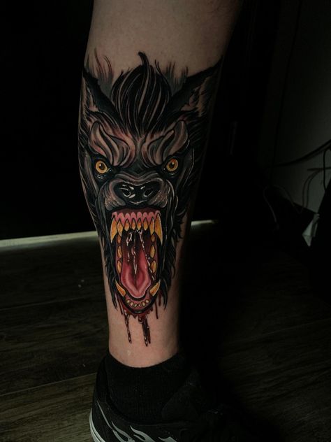 Small Werewolf Tattoo, Warewolf Tattoo, Werewolf Sleeve Tattoo, Werewolf Tattoo Symbol, American Werewolf In London Tattoo, American Werewolf In London Art, Werewolf Tattoo, Werewolf In London, Horror Prints