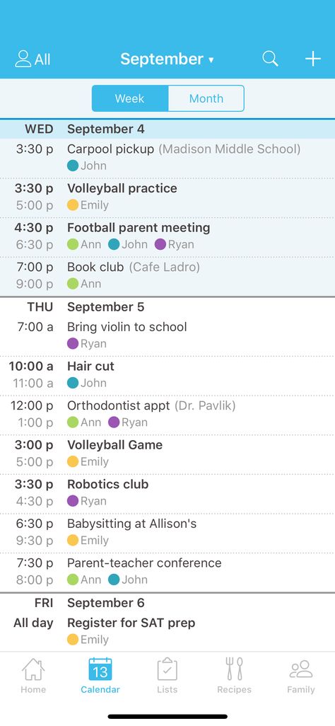 How to use the best family calendar app to organize your family and life! Includes options for a calendar, meal planning, to-do lists and more! #calendar #app #phoneapp #organization #family Family Calendar Ideas, Color Coded Calendar, Family Calendar App, Family Calendar Organization, Best Calendar App, Mom Calendar, Organizing Meal Planning, Meal Planning App, Make A Calendar