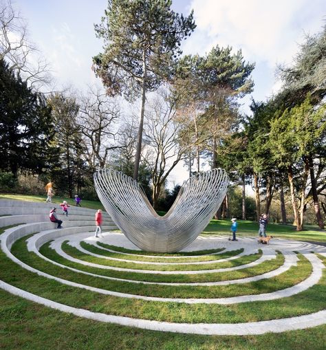 Gallery of Sousse and Bardo Memorial / George King Architects - 8 Sculpture Park Landscape, Land Mark Design, Memorial Landscape, Depok City, City Sculpture, Technology Landscape, Landscape Sculpture, Neighborhood Park, Stainless Steel Strip