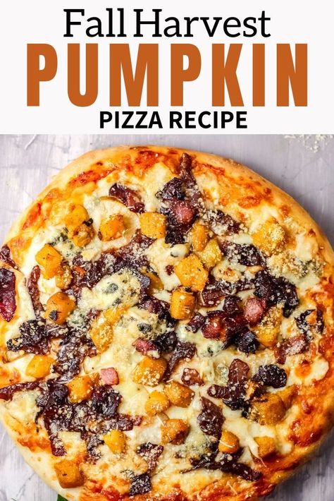 Harvest Pizza, Fall Pizza, Pumpkin Pizza, Best Sauce Recipe, Halloween Pizza, Chicken Pizza Recipes, Pumpkin Sauce, Roasted Pumpkin, Pizza Recipes Homemade