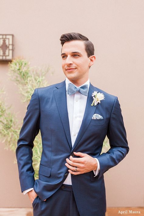 Groom Suit Bow Tie, Navy Blue Suit Groom, Blue Suit Bow Tie, Navy Blue Groom Suit, Navy Blue Suit Men, Wedding Suits Men Blue, Groom Suit Navy, Navy Blue Groom, Blue Mens Suit