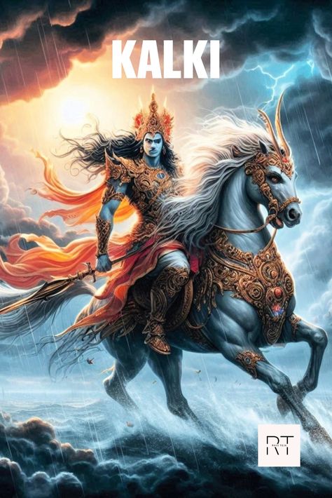 Kalki, the prophesied tenth avatar of Lord Vishnu, symbolizes the ultimate restoration of cosmic order in Sanatana Dharma. Emerging to eradicate evil and uphold righteousness, Kalki rejuvenates the cosmic balance, heralding a new era of peace and harmony. Celebrate the power of Kalki, the warrior of truth and justice, and embrace the eternal teachings of Sanatana Dharma. #KalkiAvatar #SanatanaDharma #CosmicOrder #DivineWarrior #RestoringDharma #SpiritualAwakening #hinduism #God #science Lord Kalki Avatar, Kalki Avatar, Sanatana Dharma, Truth And Justice, The Warrior, Lord Vishnu, Peace And Harmony, Spiritual Awakening, Krishna