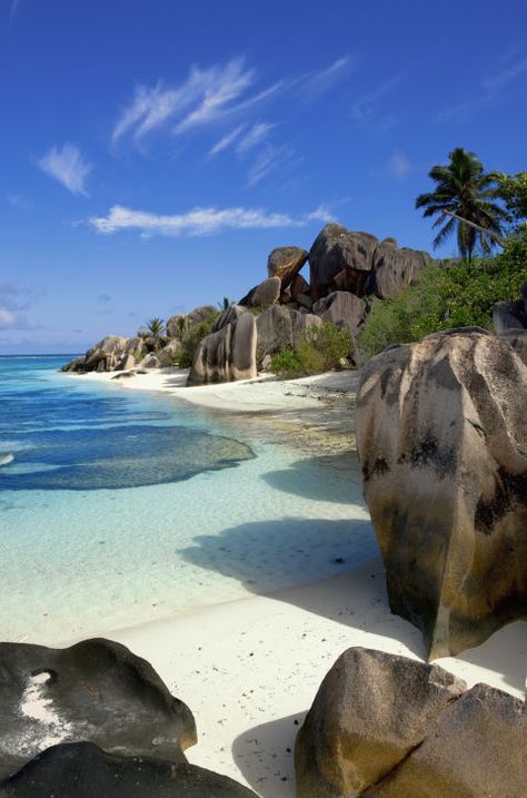 There are too many beautiful white sand beaches in Seychelles to even count, but Source d'Argent on La Digue is known for being one of the best. Ao Nang, Have Inspiration, Beaches In The World, Krabi, Most Beautiful Beaches, Pattaya, Beautiful Places To Travel, White Sand Beach, Survival Kit