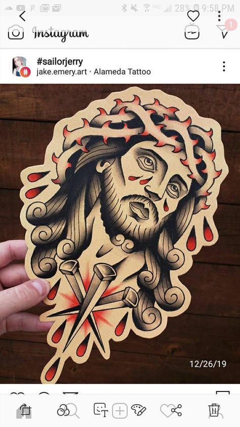 Half Sleeve Tattoos Traditional, Traditional Tattoo Painting, Tattoo Jesus, Traditional Tattoo Old School, Traditional Tattoo Inspiration, Christ Tattoo, Traditional Style Tattoo, Traditional Tattoo Sleeve, Religious Tattoo