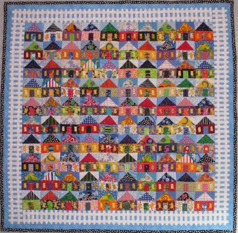 100 Houses | Craftsy Houses Quilt, House Quilt Block, House Quilt Patterns, Paper Quilt, Quilts Decor, String Quilts, Quilt Festival, House Quilts, Pdf Quilt Pattern