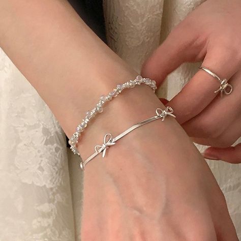 Material: Zinc Alloy Aesthetic Bracelets Silver, Bracelet Cute Aesthetic, Silver Jewelry Aesthetic Bracelet, Cute Jewelry Aesthetic, Silver Bracelets Aesthetic, Cute Silver Jewelry, Jewelry Accessories Aesthetic, Silver Jewelry Aesthetic, Aesthetic Bracelets