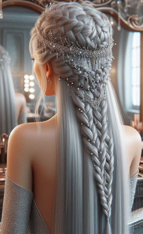 Film China, Beautiful Braided Hair, Oval Face Hairstyles, Daily Hairstyles, Fantasy Hair, Hair Stylist Life, Braids For Long Hair, Hair Dos, Gorgeous Hair