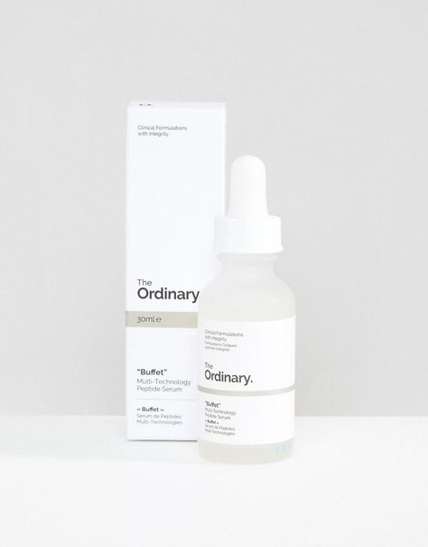 The Ordinary Buffet 30ml Ordinary Buffet, The Ordinary Alpha Arbutin, The Ordinary Buffet, Ordinary Niacinamide, The Ordinary Hyaluronic Acid, The Ordinary Skincare, Peptide Serum, Perfect Complexion, Boost Collagen Production