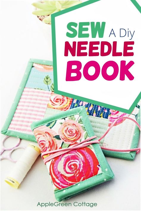 Sew a compact diy needle book that's perfect for keeping your hand sewing needles all in one place. This cute needlebook is a perfect small storage for your hand sewing needles. Easy diy needlebook anyone can make - get the free needlebook sewing tutorial now! Diy Needle Book, Needle Book Pattern, Emergency Sewing Kit, Throw Pillow Covers Diy, Mug Rug Tutorial, Diy Throw Pillows, Book Pattern, Hand Sewing Needles, Sewing Projects Free