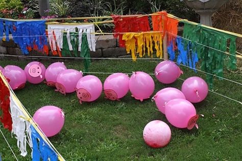 Classic Pig Pen Game Outdoor Party Ideas | Cool And Classic Kids Party Ideas For The Homesteading Family Pen Game, Outdoor Party Ideas, Homesteading Family, Kids Barn, Kids Party Ideas, Wild West Party, Farm Animals Birthday Party, Pig Pen, Pig Birthday Party