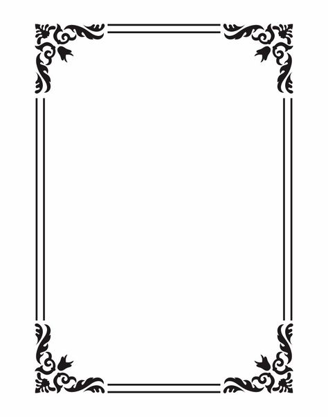 Frames Borders Design, Paper Frame Ideas, Word Borders Templates Free, Paper Borders Designs, A4 Size Paper Border Design For Project Black And White, Free Printable Borders For Paper, Border Templates Printable Free, Printable Borders For Paper, Border Design Printable