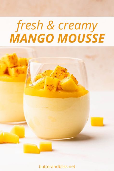 Leftover Mango Recipes, Mango Coconut Milk Dessert, Mango Moose Recipes Desserts, Fresh Mango Dessert Recipes, Coconut Cream Dessert Recipes, Carribean Desserts, Coconut Cream Mousse, Mango Moose, Mango Mousse Dessert