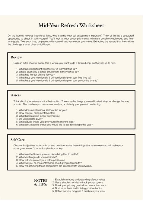 Mid Year Check In, Vision Board Worksheet, Goals Worksheet, Writing Therapy, Get My Life Together, Journal Writing Prompts, Self Assessment, Intentional Living, Mental And Emotional Health
