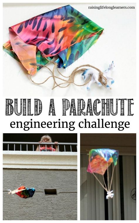 Stem Parachute Activity, Motion Activities, Summer Transition, Steam Kids, Science Study, Engineering Activities, Engineering Challenge, Maker Space, Kid Experiments