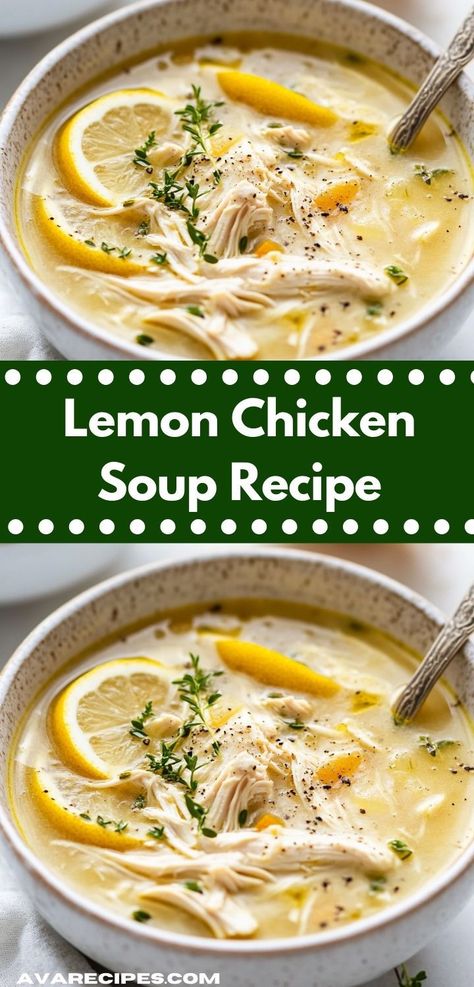 Craving a refreshing, light meal? This Lemon Chicken Soup Recipe combines tender chicken with bright lemon notes, delivering a delicious flavor that everyone will love. It's an easy soup recipe that's family-friendly and satisfying. Soup For Sick, Lemon Orzo Soup, Sick Food, Lemon Rice Soup, Easy Soup Recipe, Vegetables And Rice, Easy Chicken Soup, Soup With Chicken, Lemon Soup