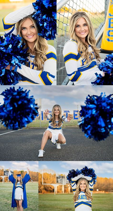 cheerleading pictures Cheerleader Photoshoot Ideas, Cheerleader Photoshoot, Cheerleading Senior Pictures, Cheerleading Picture Poses, Cheerleading Poses, Senior Cheerleader, Sports Photoshoot, Posing For Pictures, Cheer Team Pictures