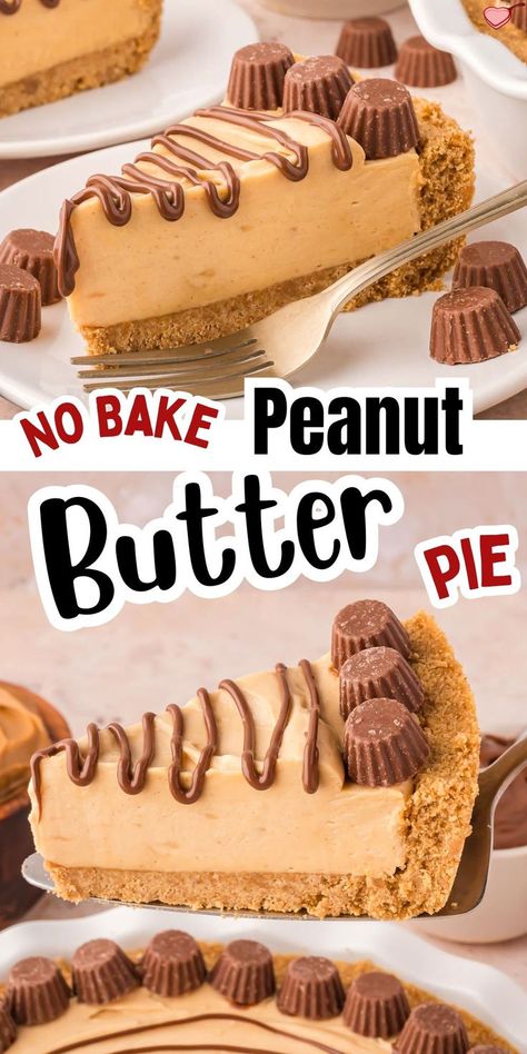 Looking for an easy, no-bake dessert? This creamy Peanut Butter Pie is a perfect treat for peanut butter lovers! Made with simple ingredients, it’s quick to whip up and ideal for any occasion. Click to get the recipe and start making this delicious dessert today! #PeanutButterPie #NoBakeDessert #EasyRecipes #QuickDesserts #PeanutButterLovers #PieRecipe Simple Peanut Butter Pie, No Bake Peanut Butter Fudge Easy, Pb Pie No Bake, Peanut Butter Jelly Pie, Easy Peanut Butter Pie 3 Ingredients, Amish Peanut Butter Cream Pie, Best Peanut Butter Pie, Peanut Butter Pretzel Pie, Peanut Butter Pie No Bake