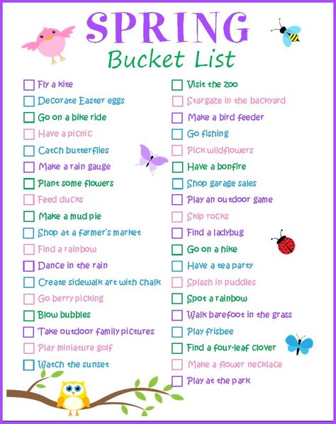 So many fun activities and ideas for the whole family on this Spring Bucket List! I can't wait to check them all off! Free Family Printables, Spring Bucket List, Family Printables, Bucket List Family, Spring Break Trips, Spring Fun, Spring Family, Spring Activities, Bucket Lists