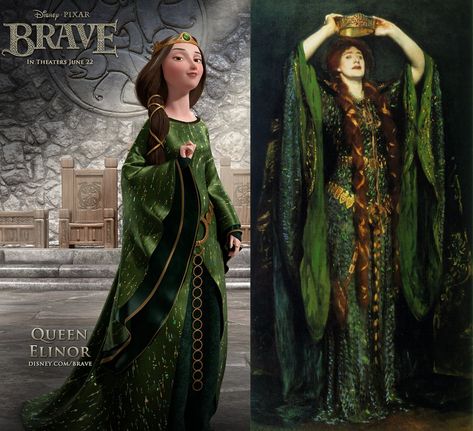 Brave Elinor, Queen Elinor, Princess Merida, Disney Brave, Lady Macbeth, 디즈니 캐릭터, Karakter Disney, Desain Signage, John Singer Sargent